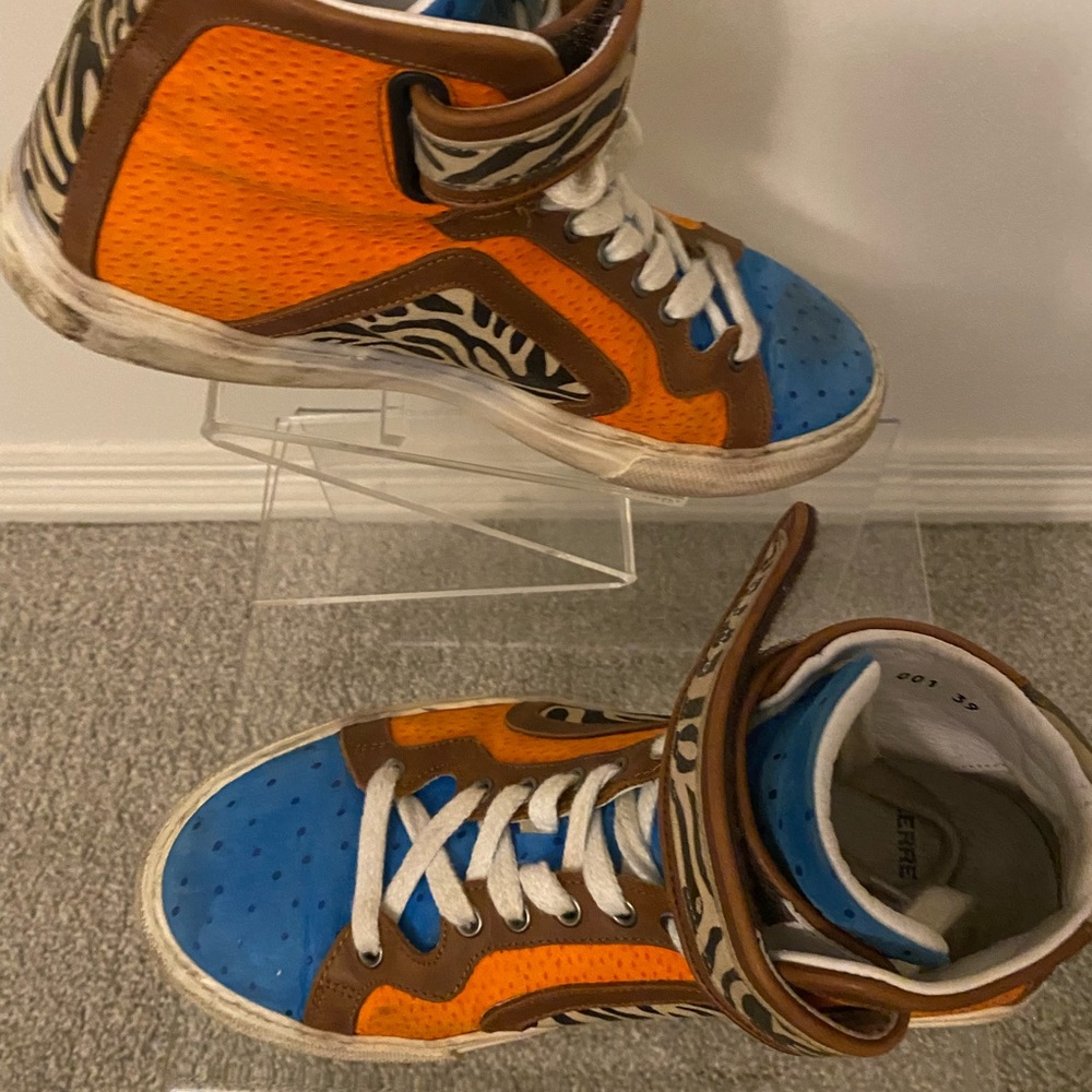 Pierre Hardy High Top Zebra print suede size 9